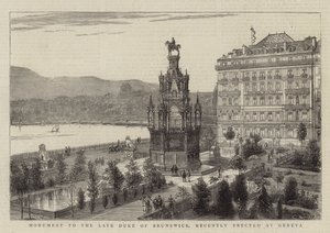 Monument till den sene hertigen av Brunswick, nyligen uppfört i Genève
